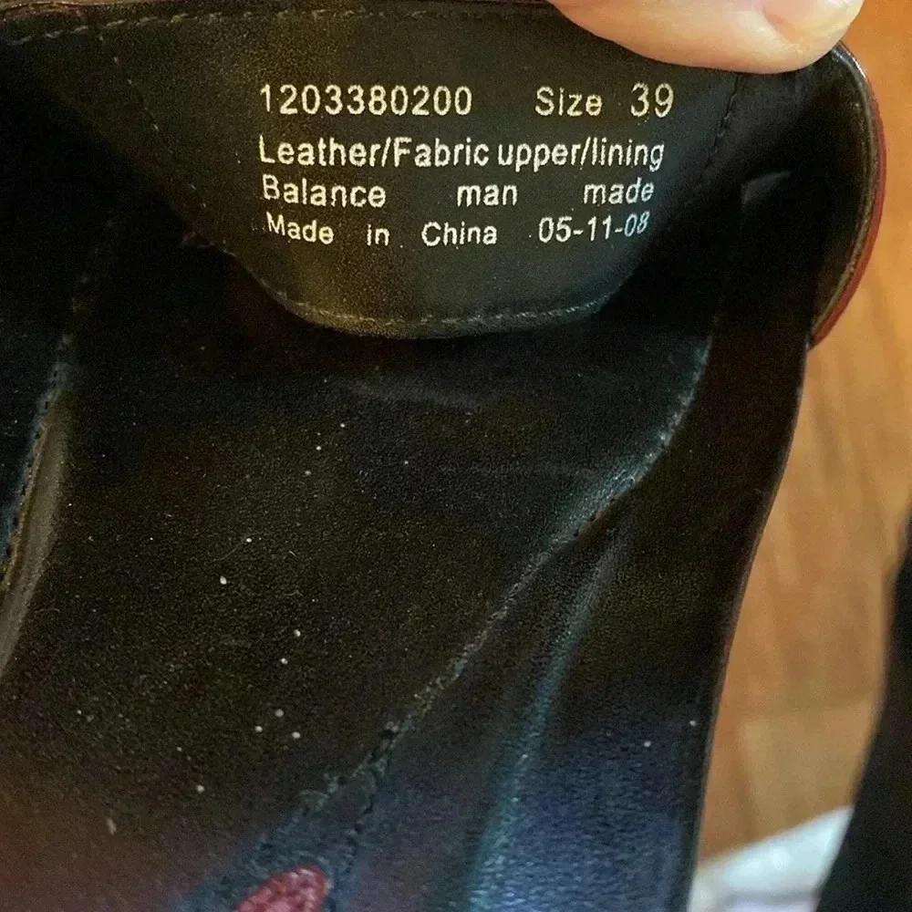 Dansko red and black wedge sandal - leather / textile - like new -39